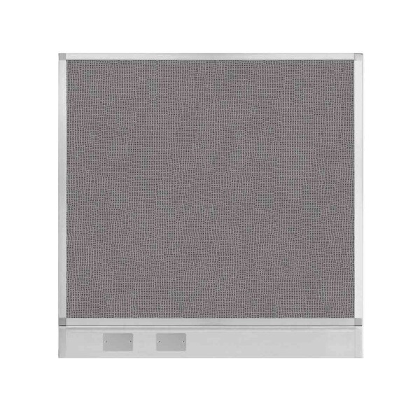 Versare Hush Panel Configurable Cubicle Partition 4' x 4' Slate Fabric w/ Cable Channel 1855419 - main